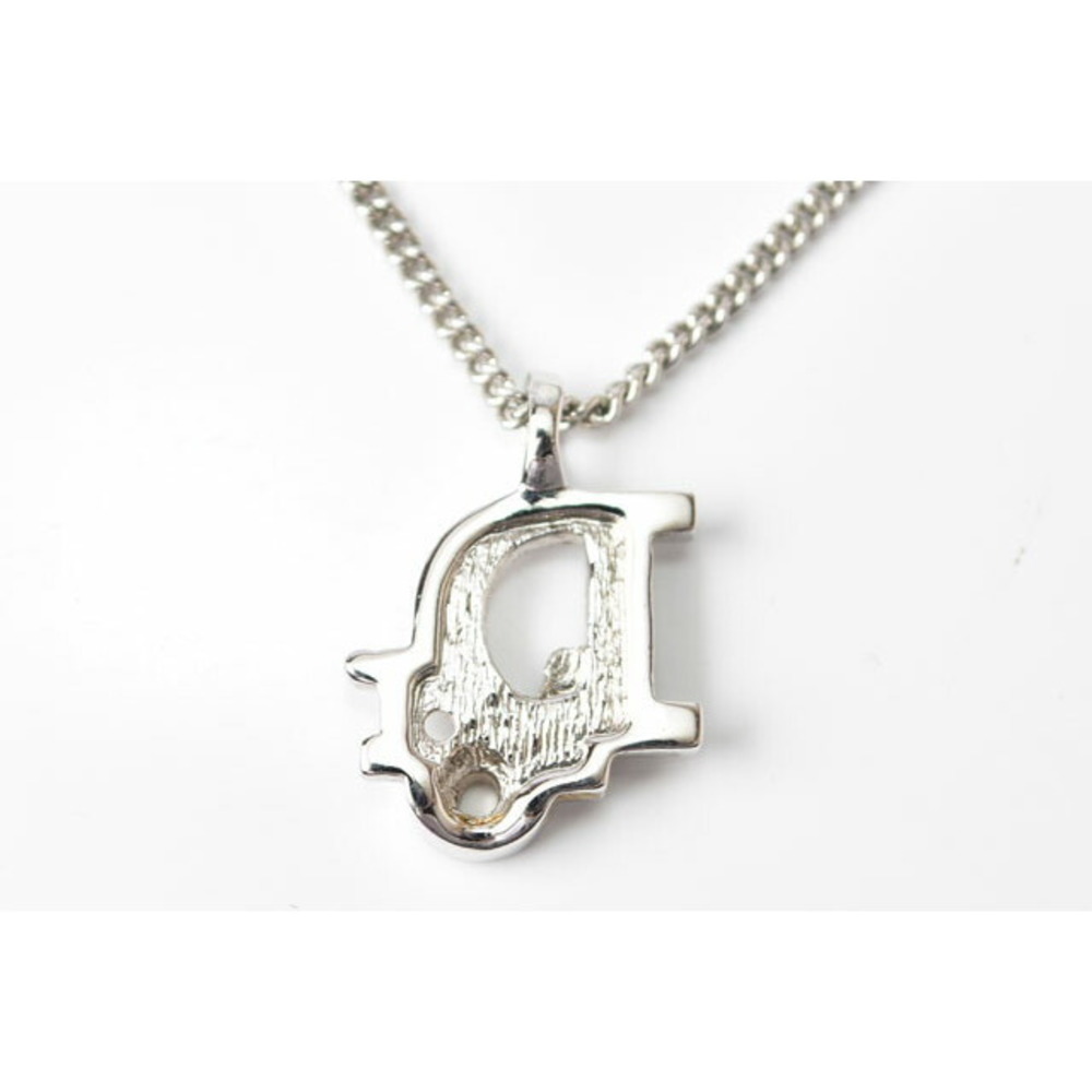 Christian Dior Dior Logo Silver Rhinestone Necklace - Picture 5 of 6